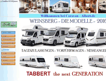 Tablet Screenshot of caravan-albert.de